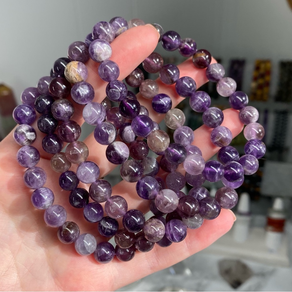 Dream Amethyst Crystal Bracelet 1pc 8mm